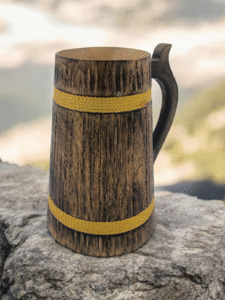 Wooden Beer Mug with Handle