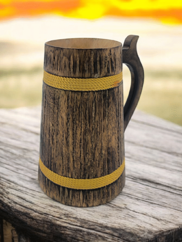 Wooden Beer Mug with Handle