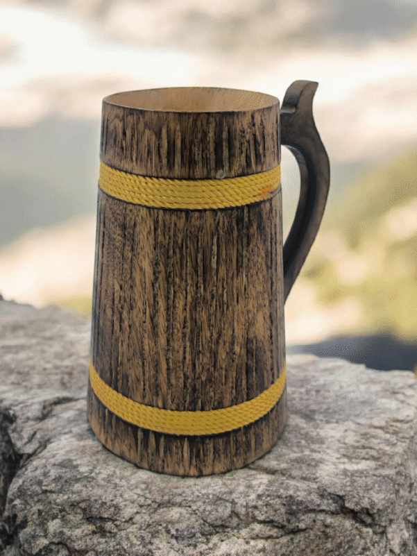 Wooden Beer Mug with Handle
