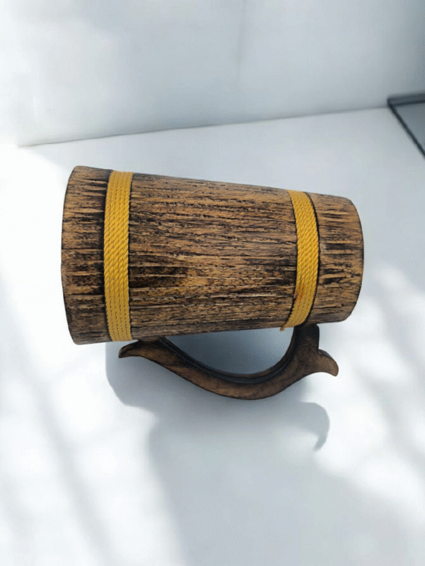 Wooden Beer Mug with Handle