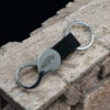 Metal Keychain with Leather Strap – Stylish Premium Key Holder