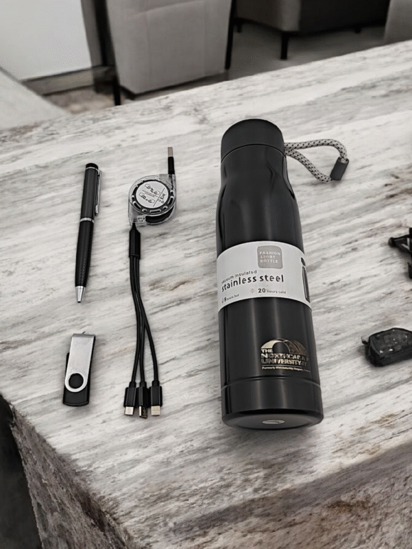 Premium Corporate Gift Set in Black – 8-in-1 Customized Kit