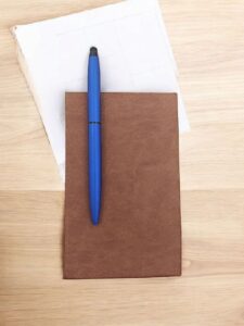 Leather Diary and Pen Gift Set
