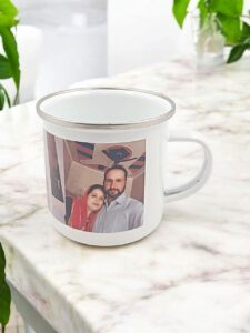 Personalized Photo Enamel Mug