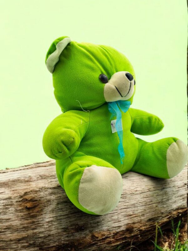 Green Soft Teddy Bear for Kids & Girls | Plush Huggable Stuffed Toy with Bow | Cute Gift for Birthday, Valentine’s Day & Baby Showers